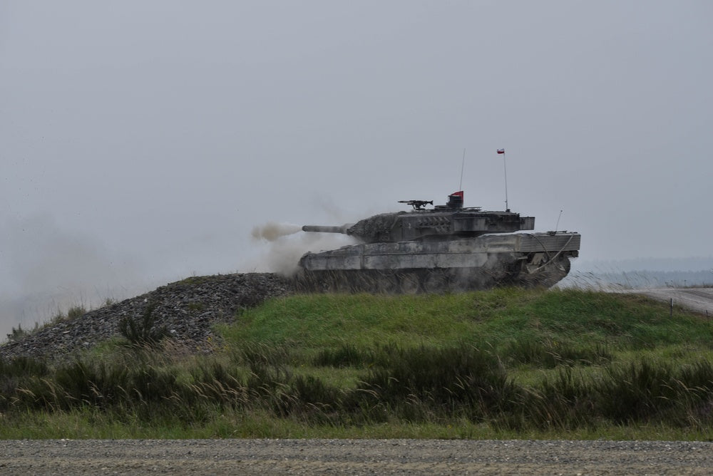 A Polish Leopard 2A5 tank, belonging to the 34th Armor Cavalry Brigade