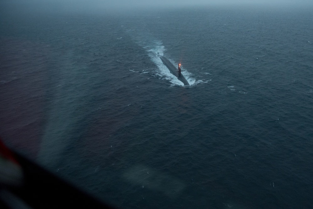 The USS Kentucky (SSBN 737) departs Broad Bay in Dutch Harbor, Alaska