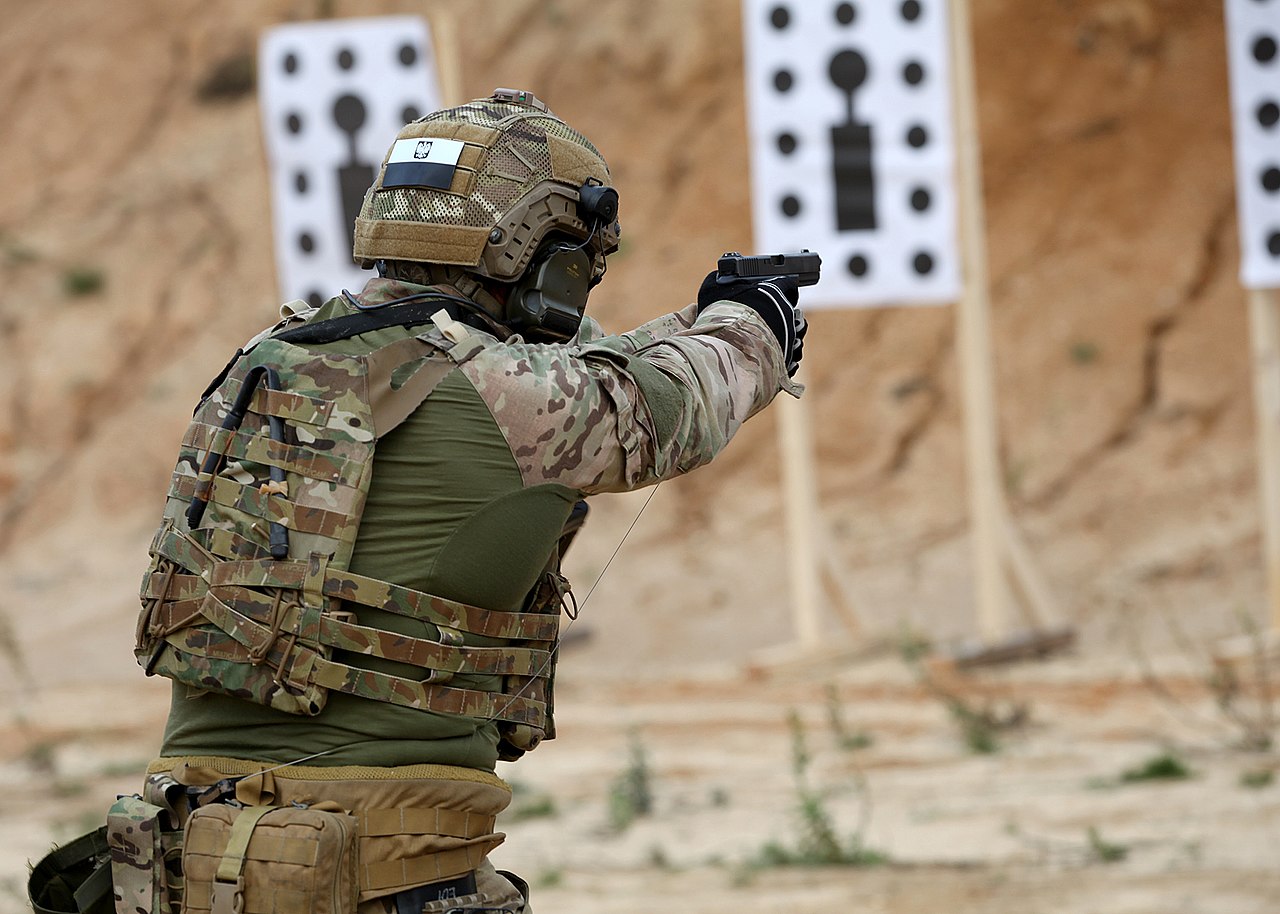 A soldier in the Polish Naval Special Forces Unit GROM