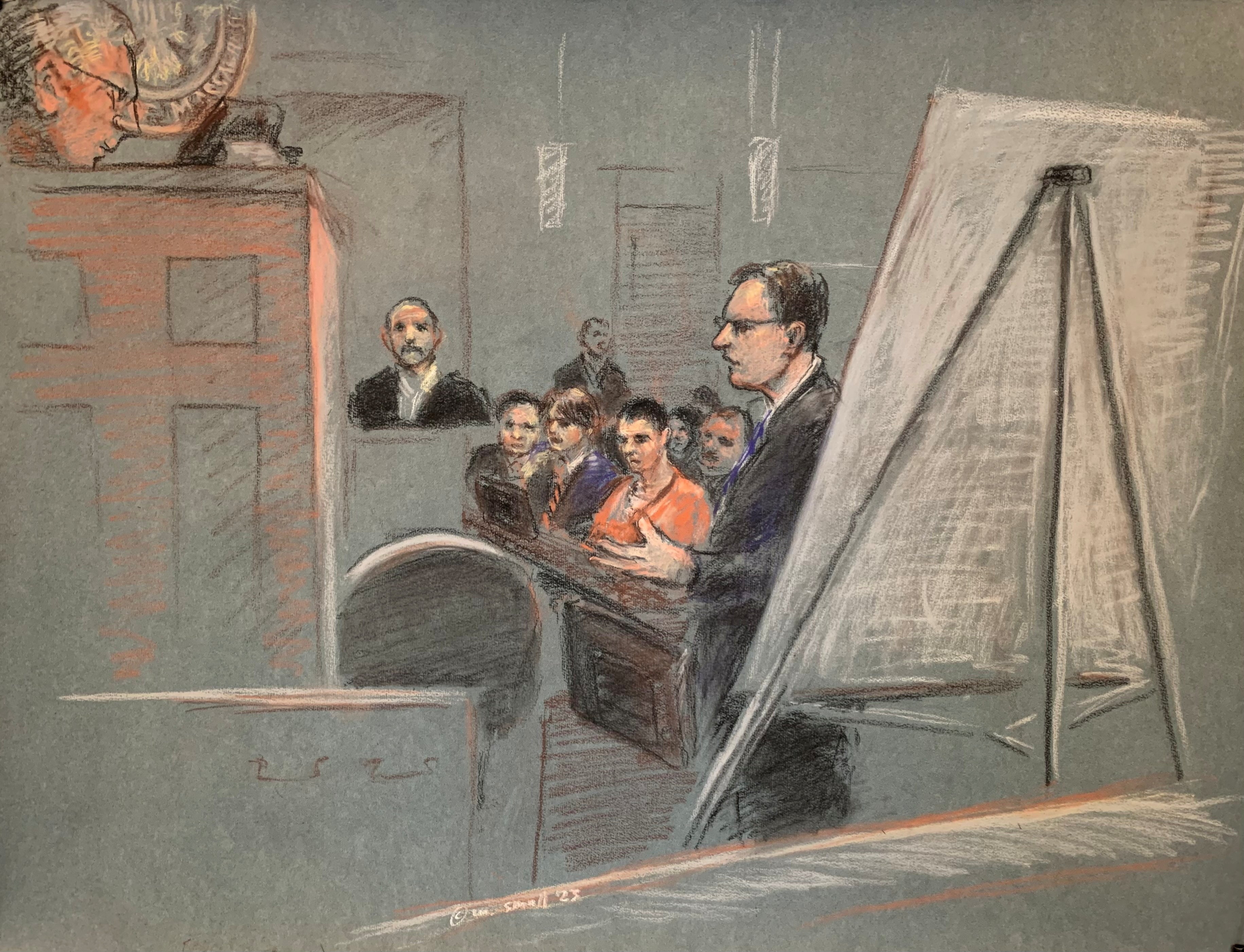 Jack Teixeira's father answers questions from his attorney as he takes the stand during a detention hearing for Jack Teixeira