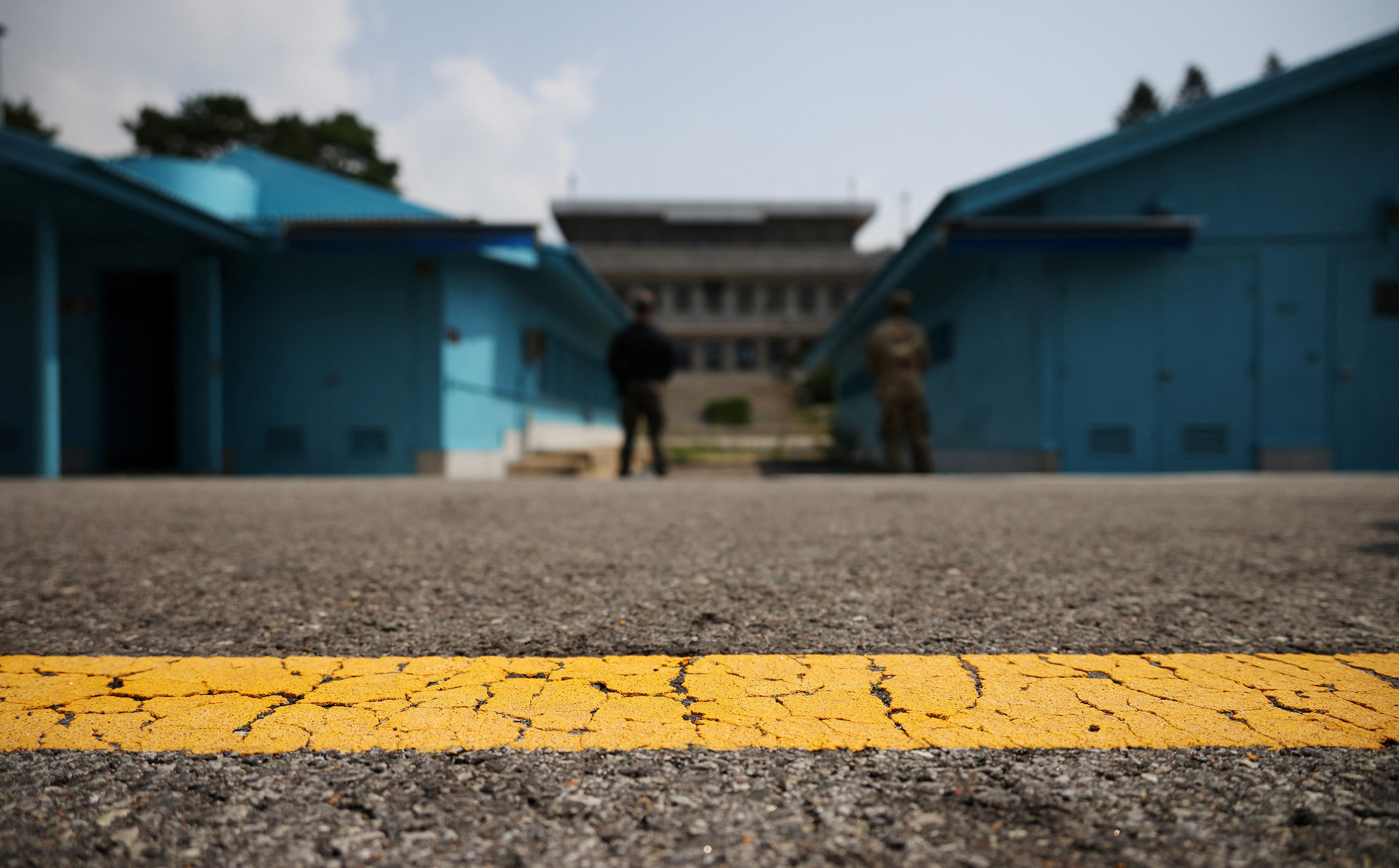 A general view shows the truce village of Panmunjom inside the demilitarized zone (DMZ)