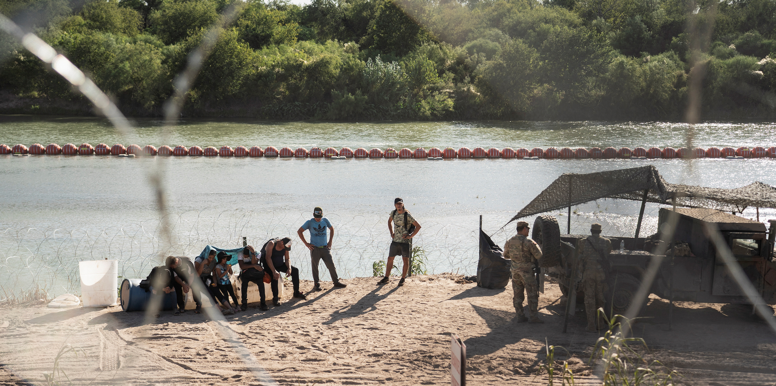 US sues Texas over floating border barriers