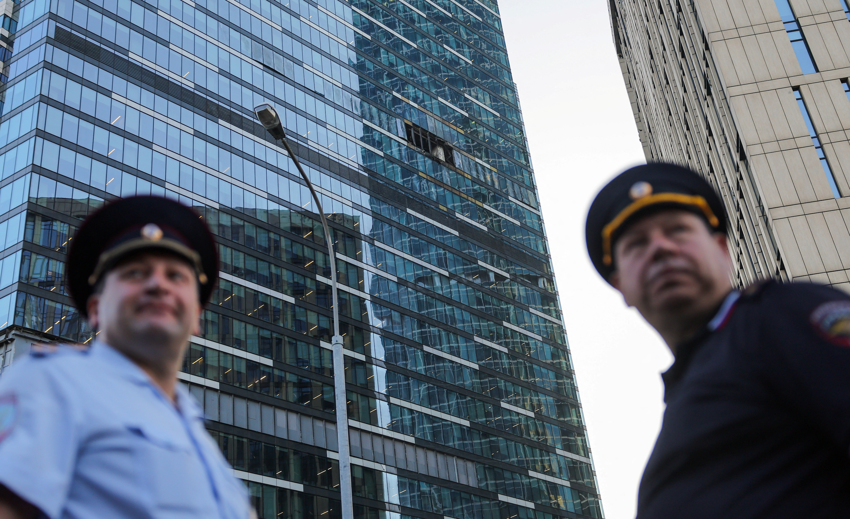 Drone hits tower housing Russian ministries for second time in three days