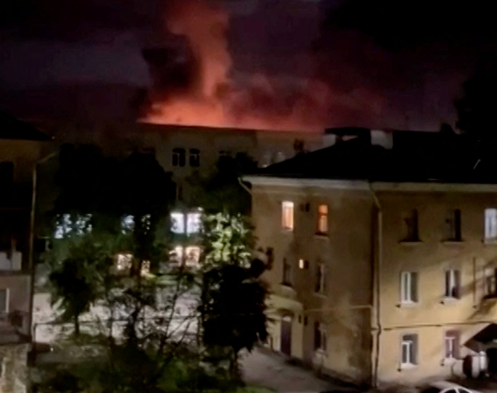 Ukrainian drones strike six Russian regions, destroy planes at airfield