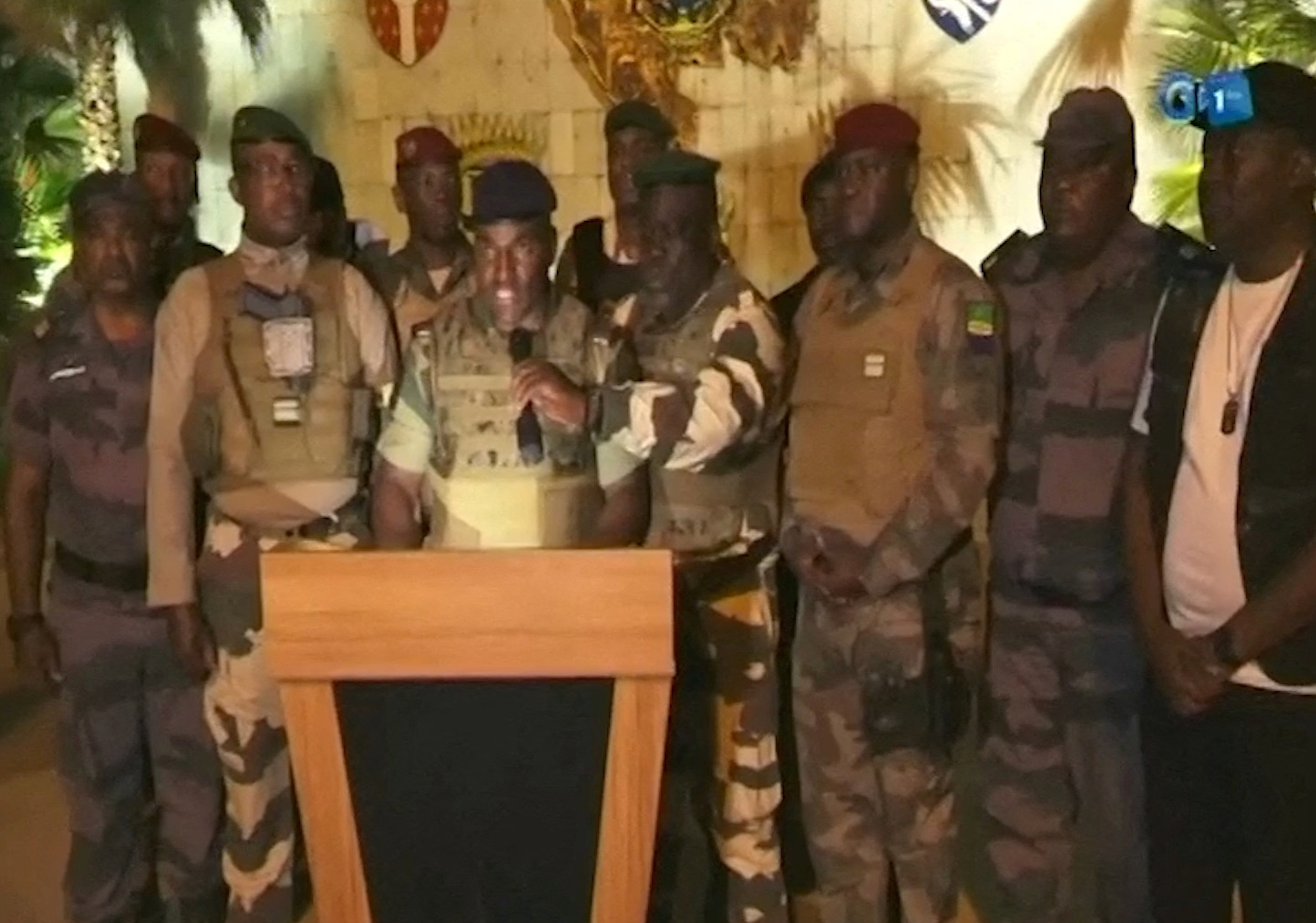 Gabon army officers say they have seized power after election