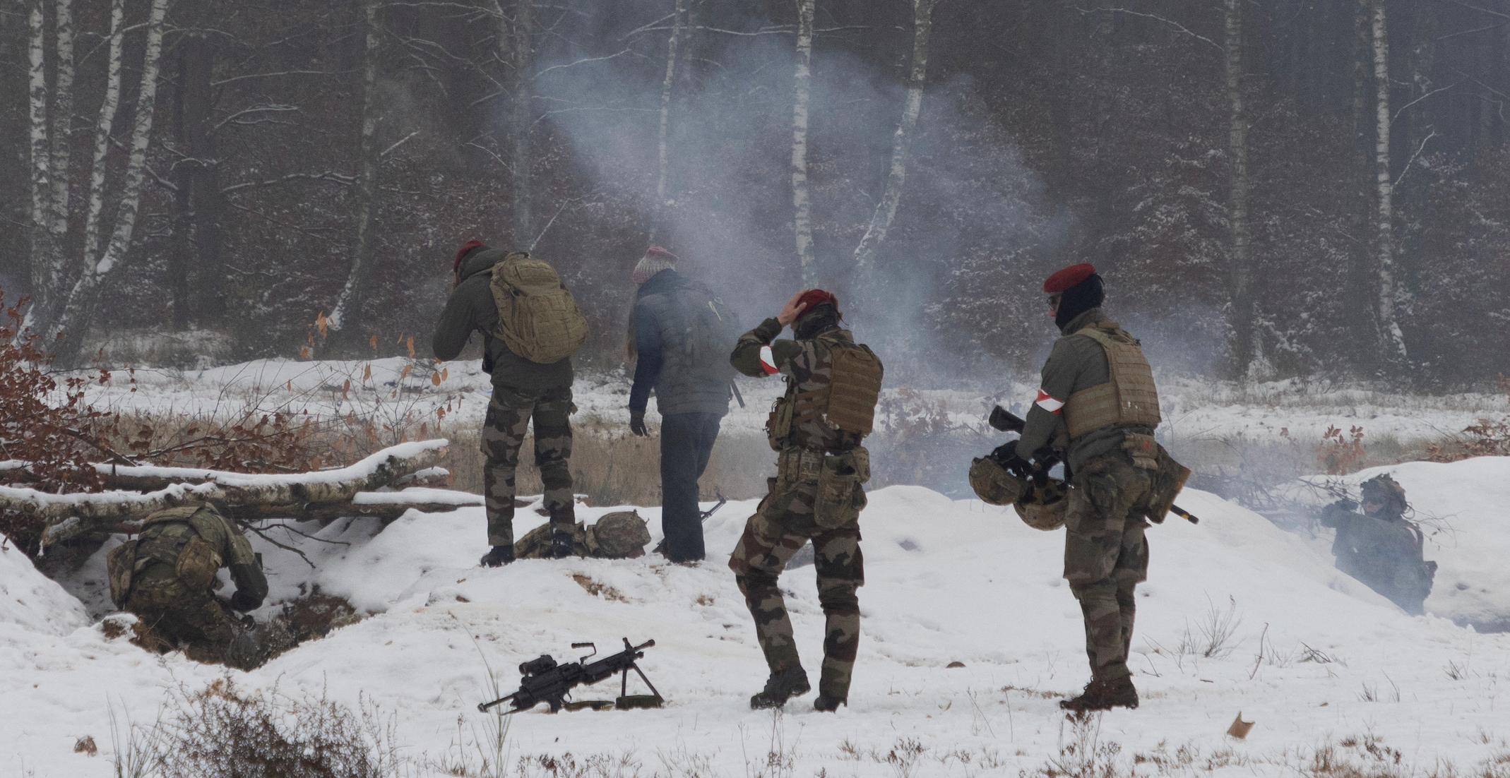 European troops train Ukrainians in Poland for winter warfare