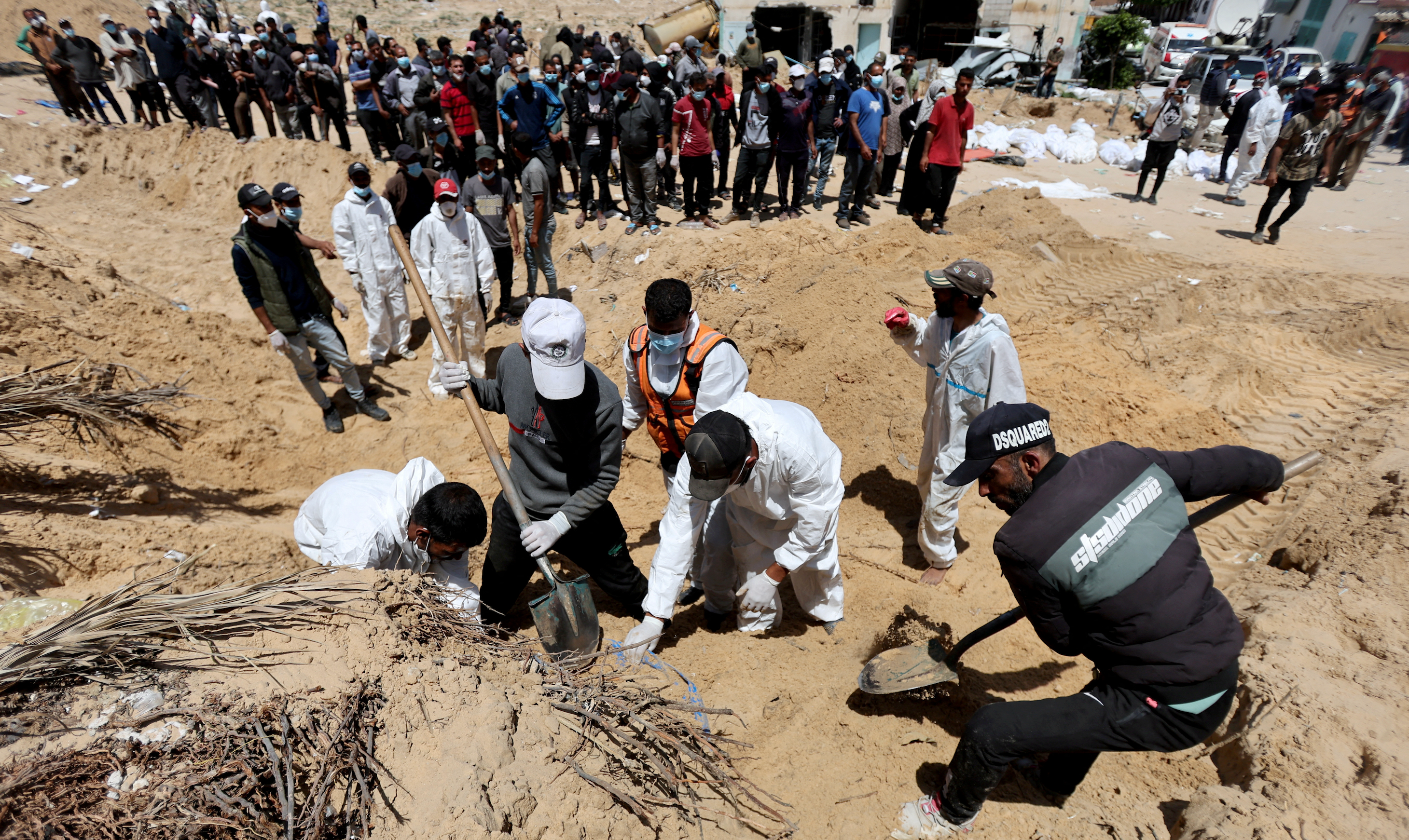 UN rights chief “horrified” by mass grave reports at Gaza hospitals