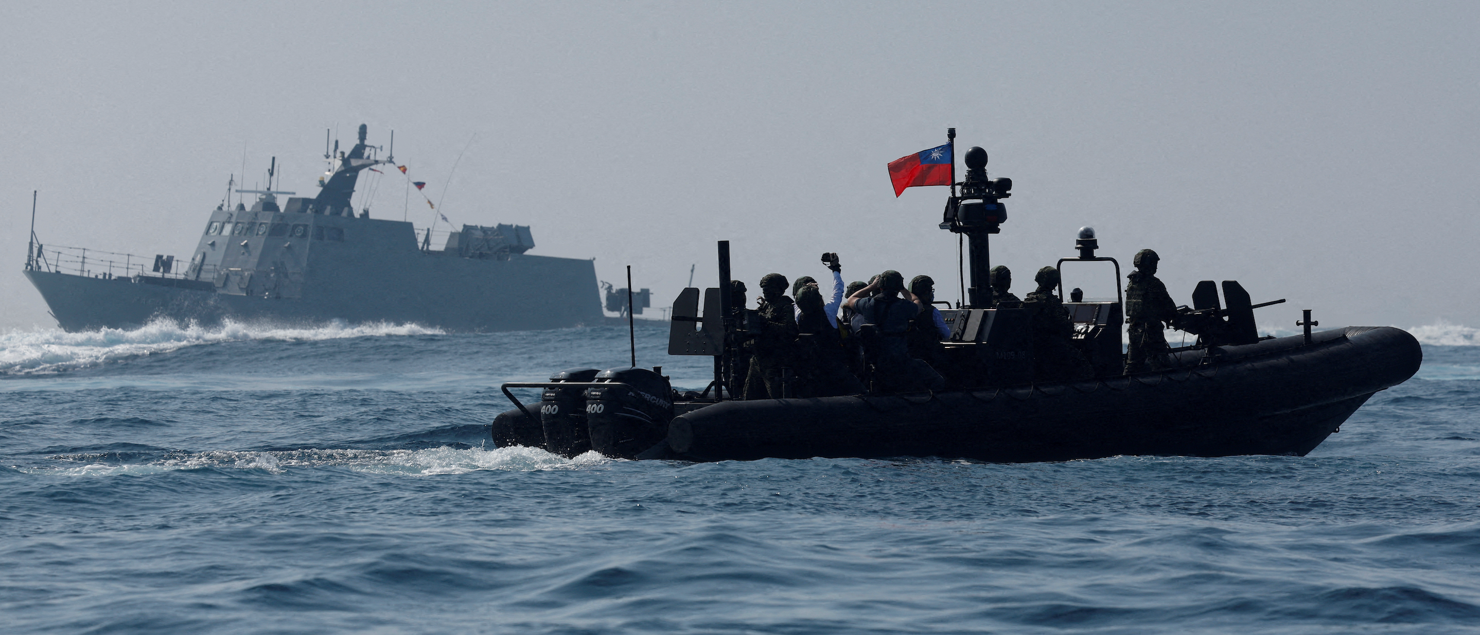 Taiwan raises troop readiness as China deploys 90 ships