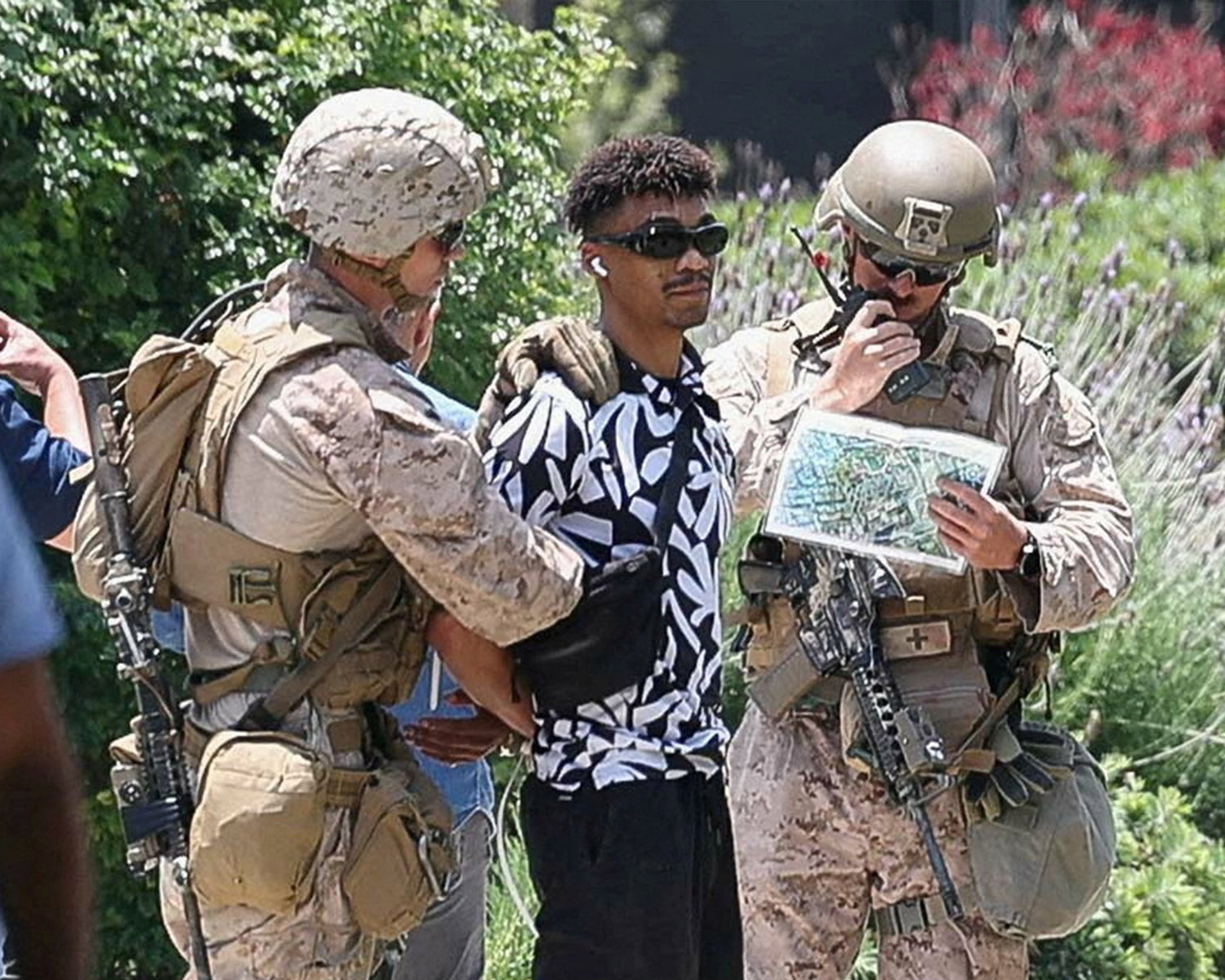 First person detained by Marines in LA was an Army Veteran on his way to the VA