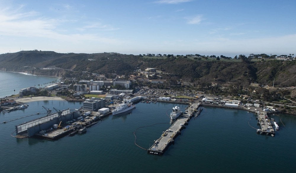 Naval Base Point Loma in San Diego, California. Sailors living in one of the base's unaccompanied-housing buildings are being told to remove personal portable air conditioners because Navy officials say the aging electrical system cannot safely support