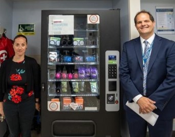 Illustrative file photo. A Department of Veterans Affairs harm reduction vending machine provides veterans access to health and harm reduction supplies. A new JAMA Network Open study examined similar machines placed inside six permanent supportive