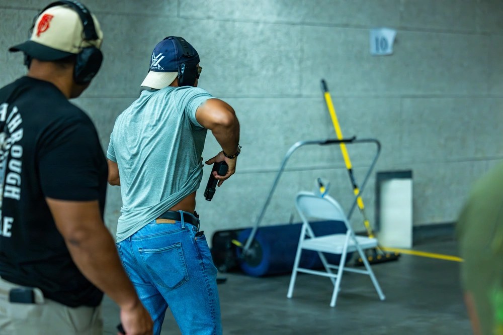 Illustrative file photo. A U.S. Army Special Forces soldier draws a Glock 19 Gen 4 pistol during training at Eglin Air Force Base, Florida, in August 2026. Glock and firearms industry groups filed separate federal lawsuits Sept. 21 challenging