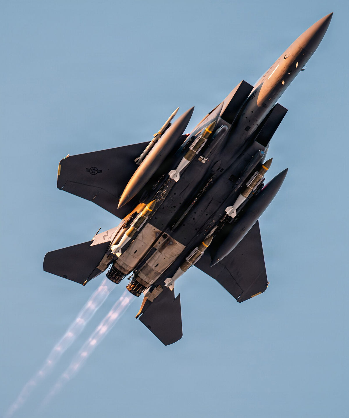 A U.S. Air Force F-15E Strike Eagle takes flight in the Middle East in support of Operation Epic Fury on March 2, 2026. An F-15E aircrew was later shot down over Iran, triggering the Dude 44 combat rescue operation. U.S. Air Force photo.