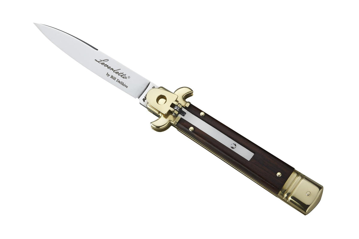 An AKC Leverletto switchblade is shown in a 2017 photograph. On October 21, 2026, the U.S. Court of Appeals for the Fifth Circuit ruled that switchblades are protected under the Second Amendment and found federal restrictions on their interstate