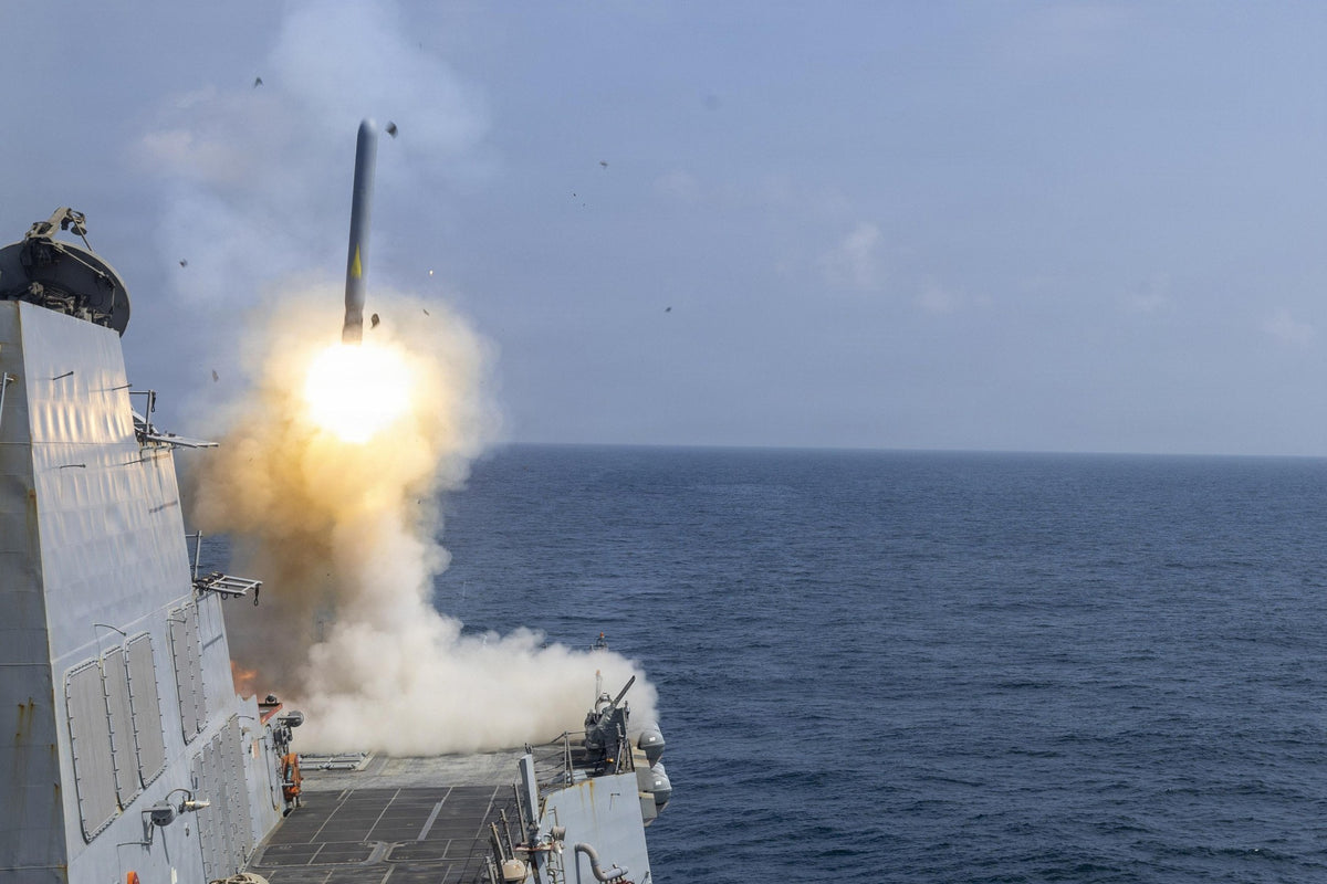 The guided-missile destroyer USS Delbert D. Black fires a Tomahawk Land Attack Missile during Operation Epic Fury on February 28, 2026. A newly reported U.S. Central Command estimate puts the cost of the war with Iran at $47.1 billion, including