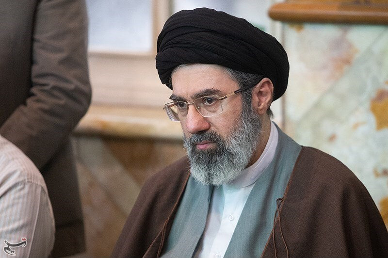 Iranian Supreme Leader Mojtaba Khamenei is shown in an archival photograph. His office announced October 27, 2026, that he had emphasized Iran's conditions for ending the war with the United States during a reported meeting with national-security chief