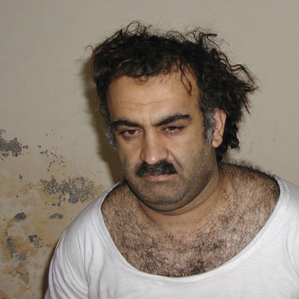 Khalid Sheikh Mohammed following his capture in Pakistan in March 2003. On October 19, 2026, the Supreme Court declined to revive plea agreements that would have spared him and two co-defendants from the death penalty for their alleged roles in the