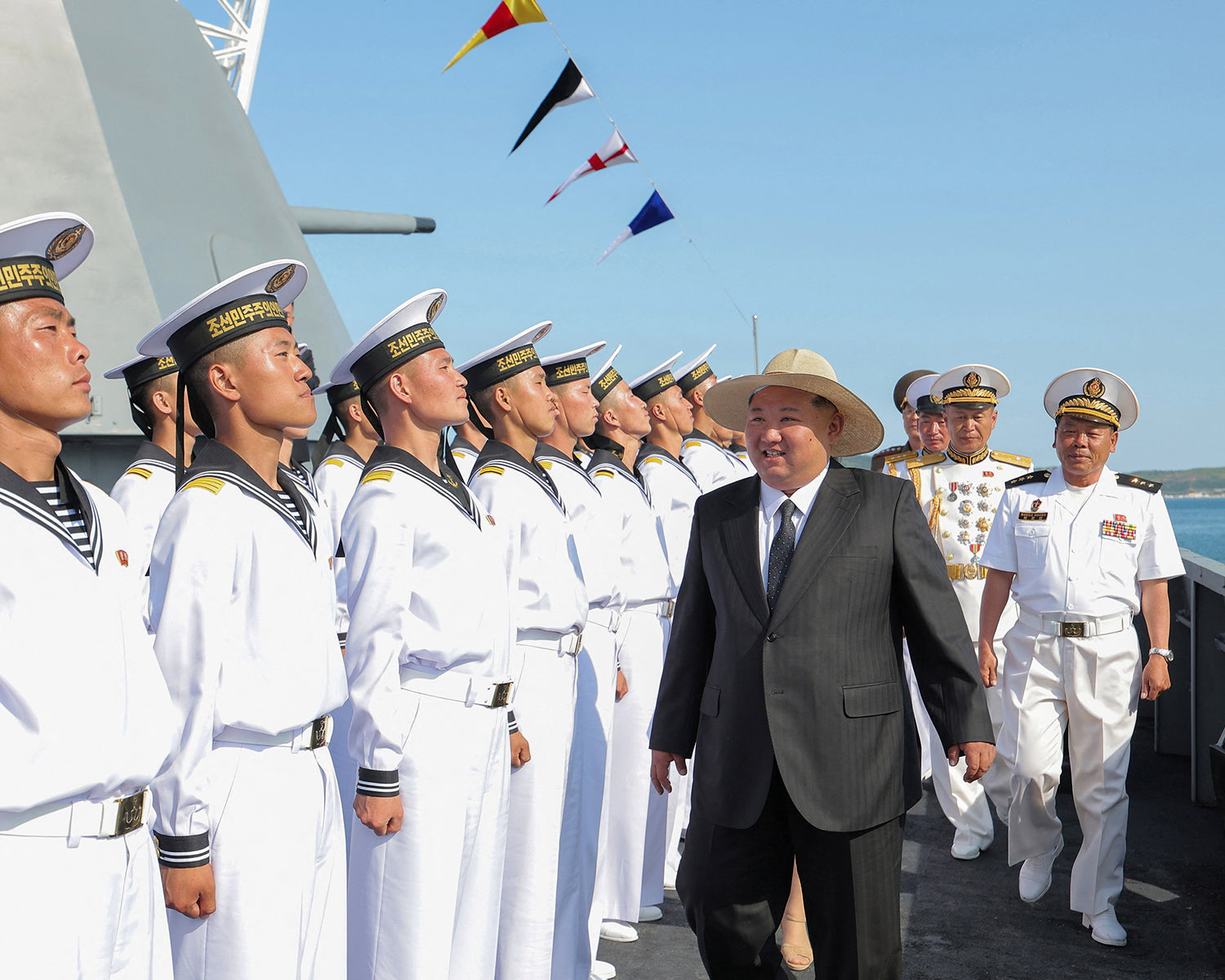 North Korea's Kim Jong Un lauds restored destroyer, says more to be built