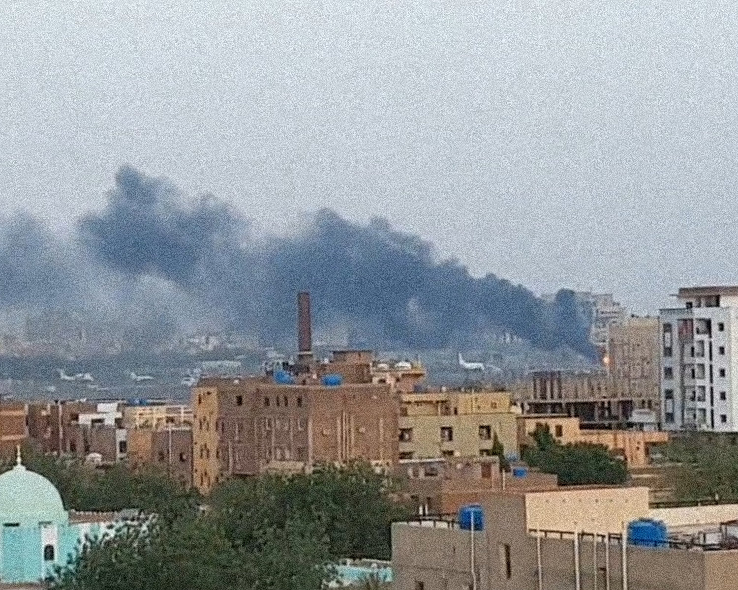 Drone strikes rock central Sudan city as war moves closer