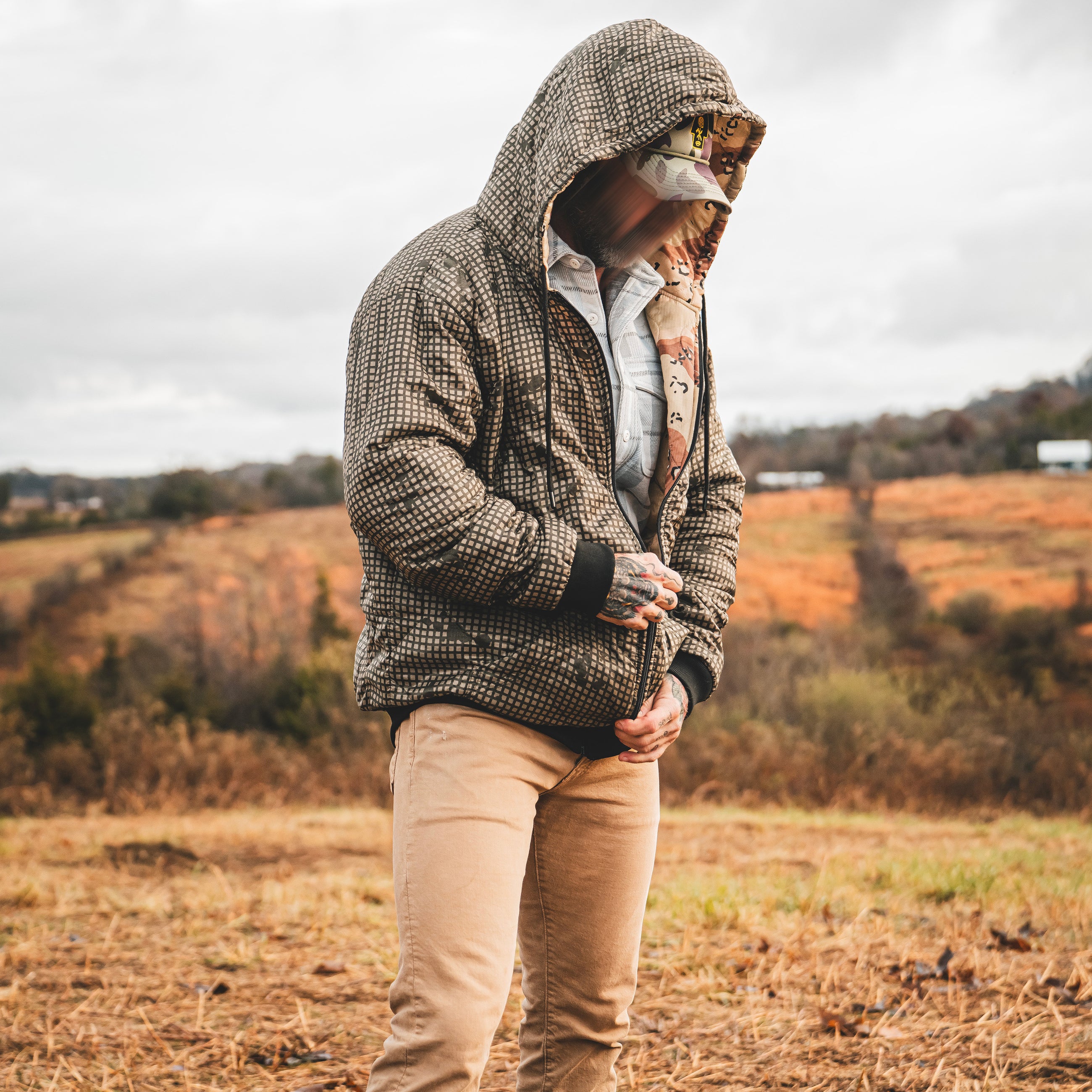 DNC + Chocolate Chip Camo Reversible Zip-Up Woobie Hoodie