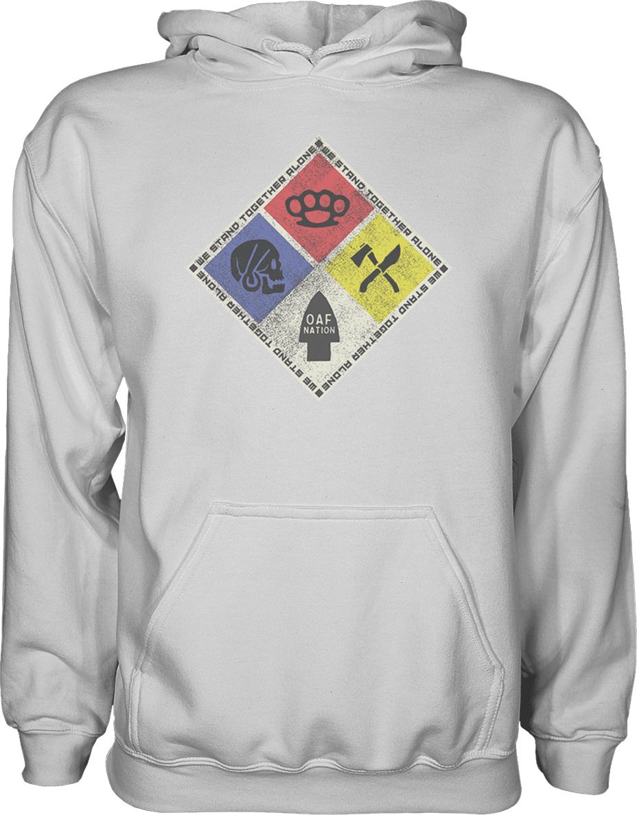 OAF Nation Hazmat Tee Hoodie White