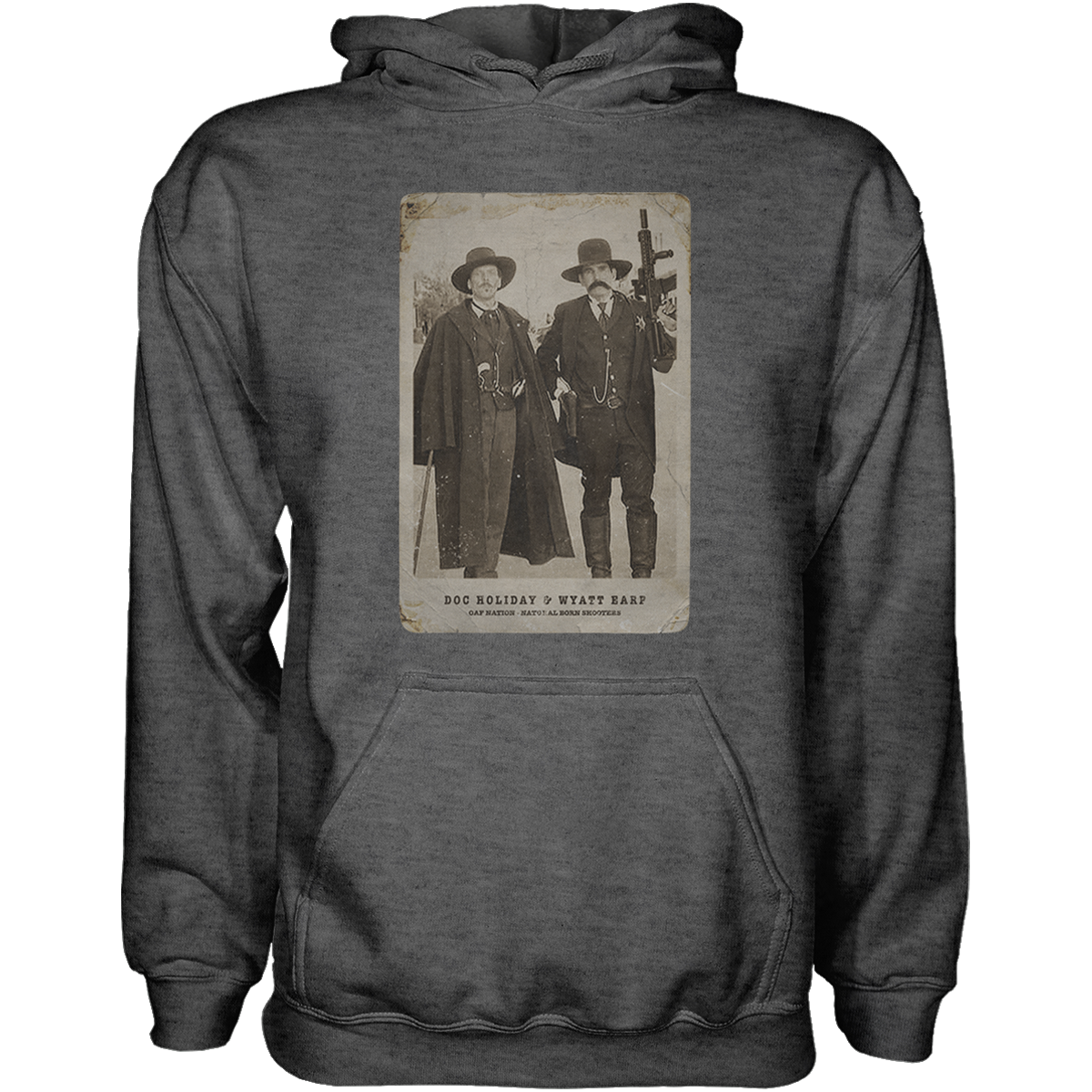 Natural Born Shooters: Tombstone Hoodie Heather Charcoal 