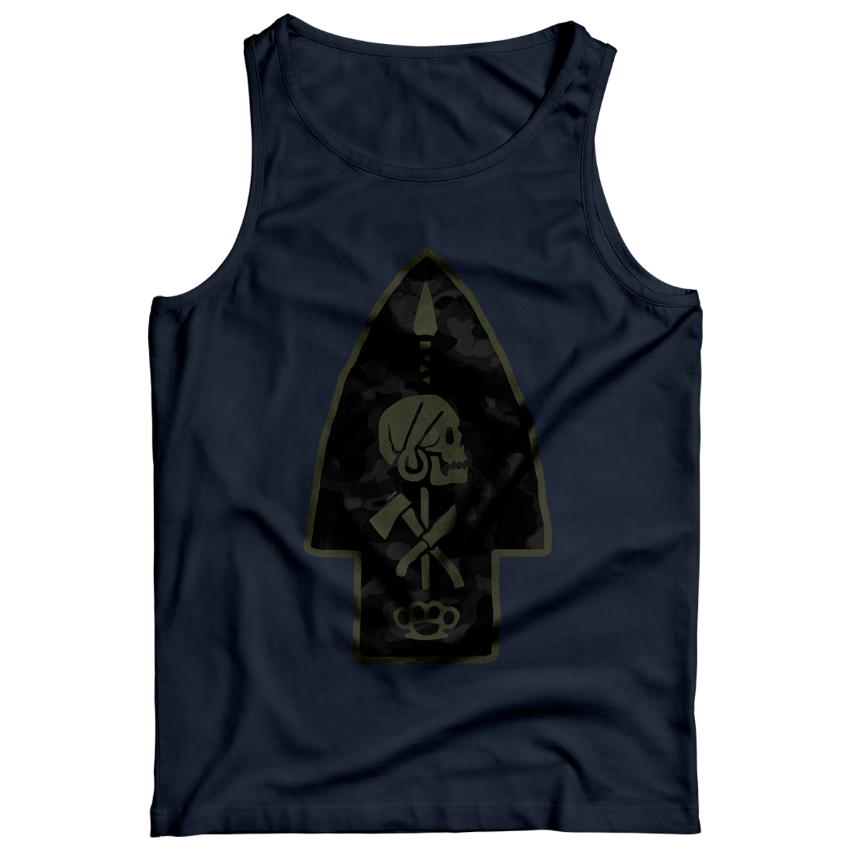 OAF Nation Frogskin Black Bad Larry Tank Navy 