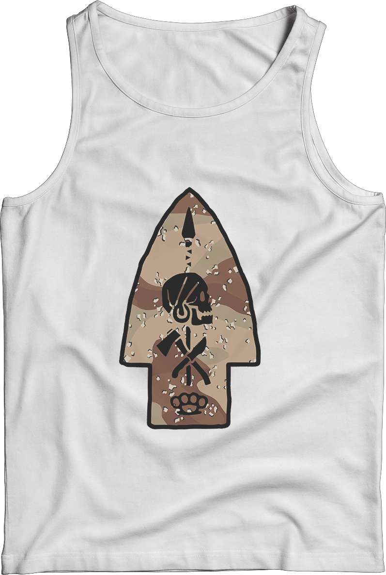 OG Chocolate Chip Camo Bad Larry Tank White