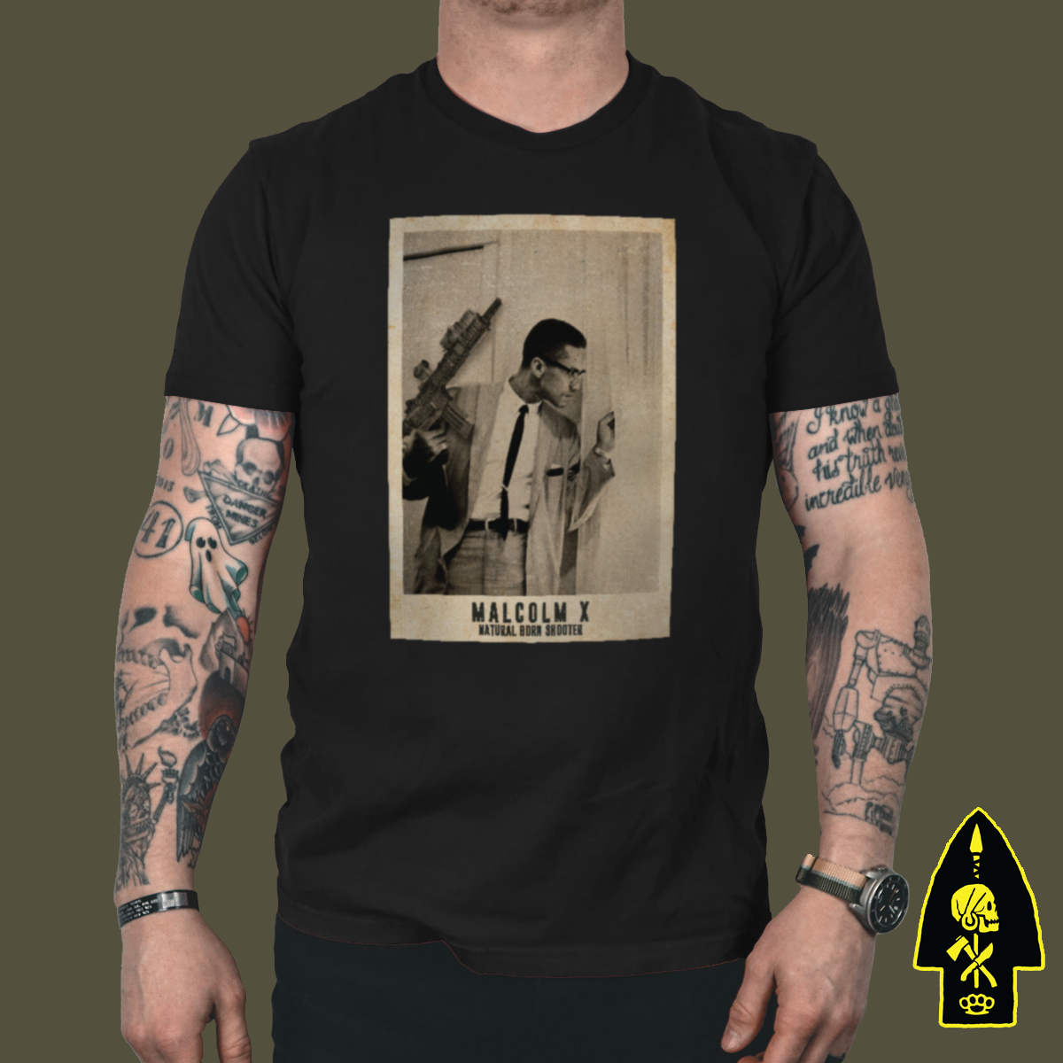 Natural Born Shooters: Malcolm X Tee