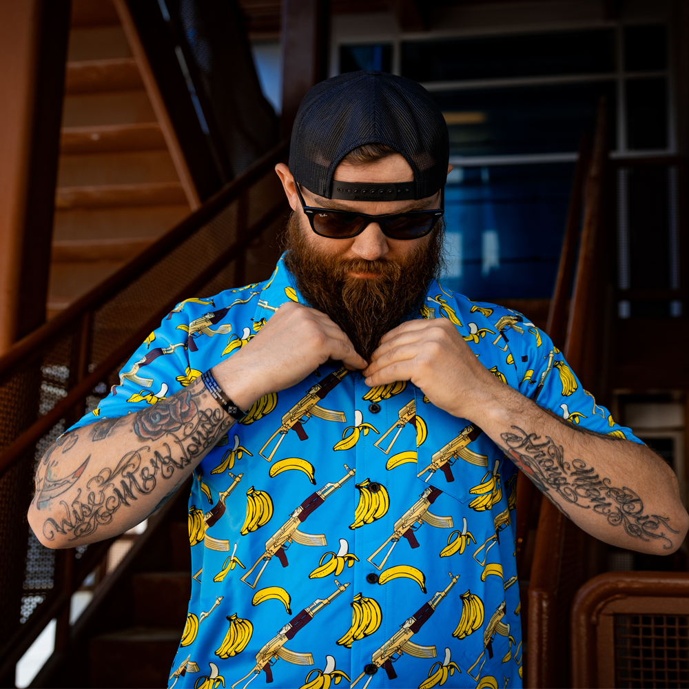 OAF Nation Aloha Gold AKM Button Up