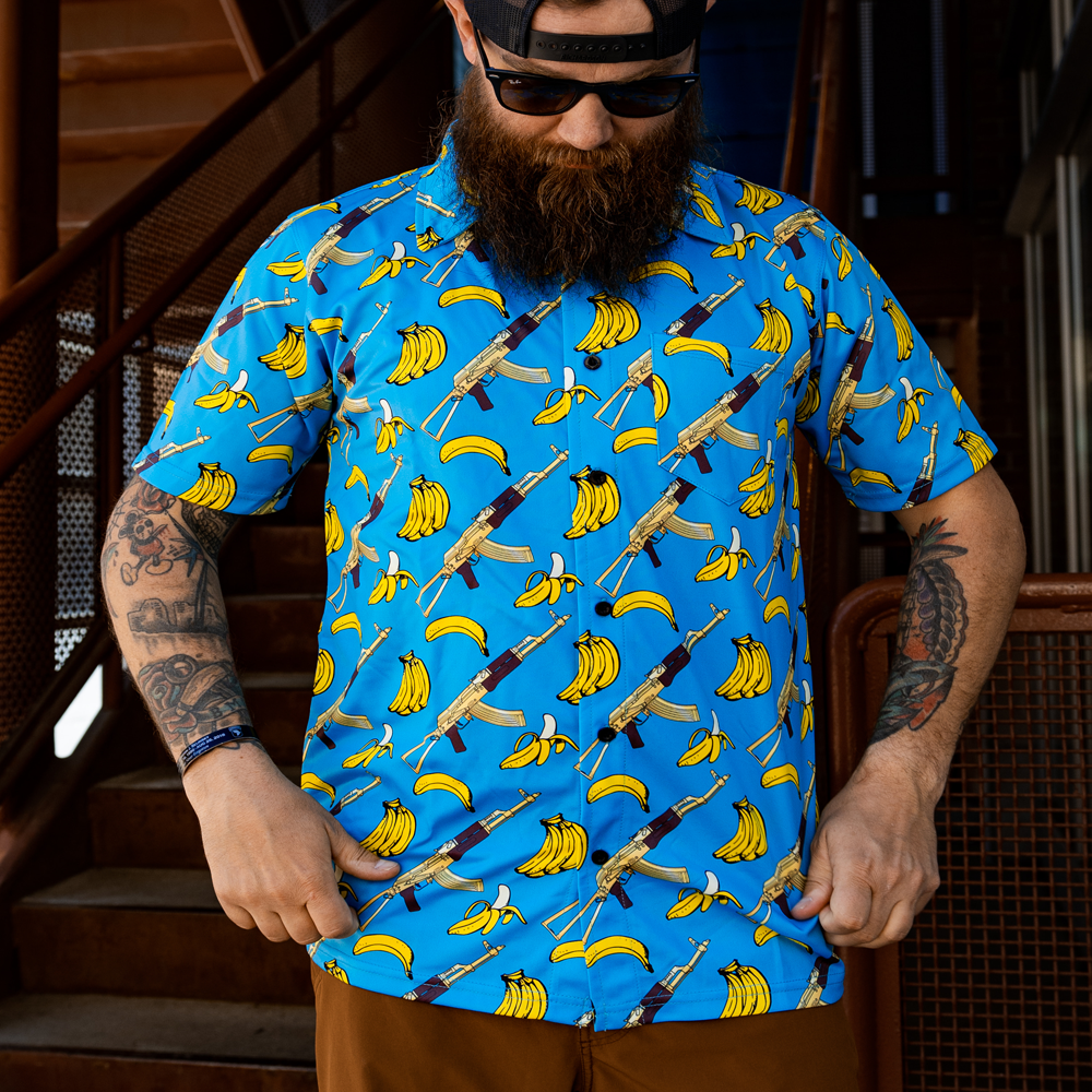 OAF Nation Aloha Gold AKM Button Up