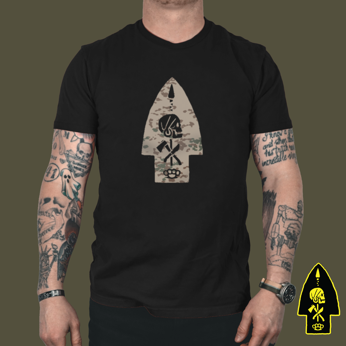 Tropentarn Camo Bad Larry Tee