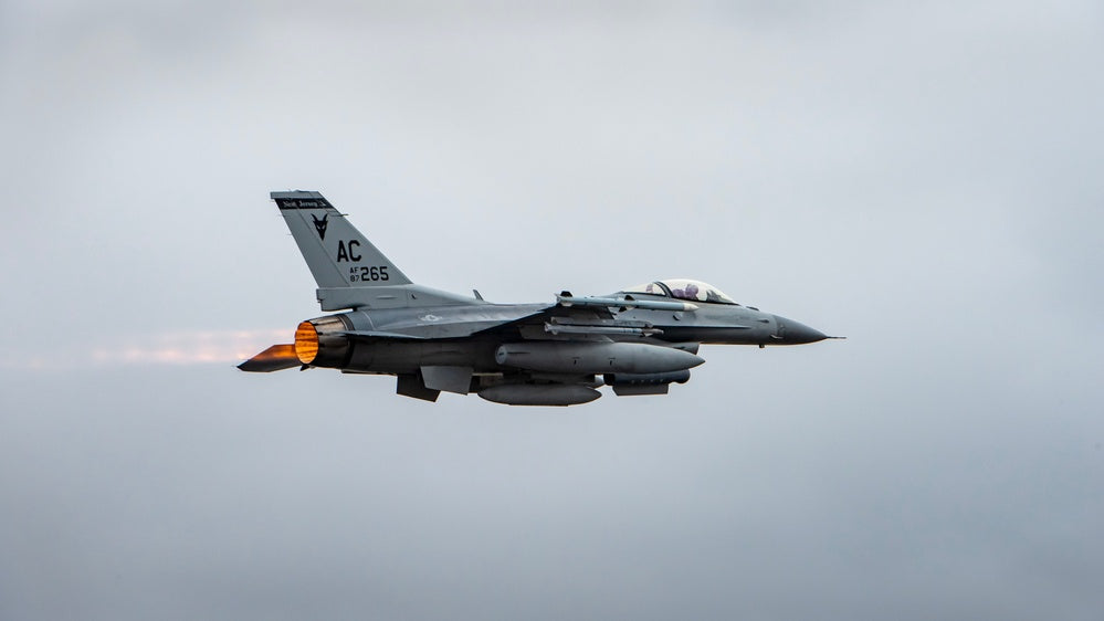 A U.S. Air Force F-16C Fighting Falcon takes off from the 177th Fighter Wing at the Atlantic City Air National Guard Base, New Jersey