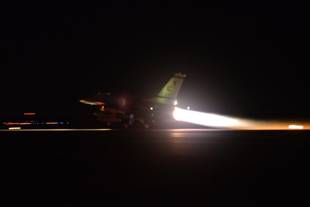 An F-16C Fighting Falcon, with the 177th Fighter Wing of the New Jersey Air National Guard