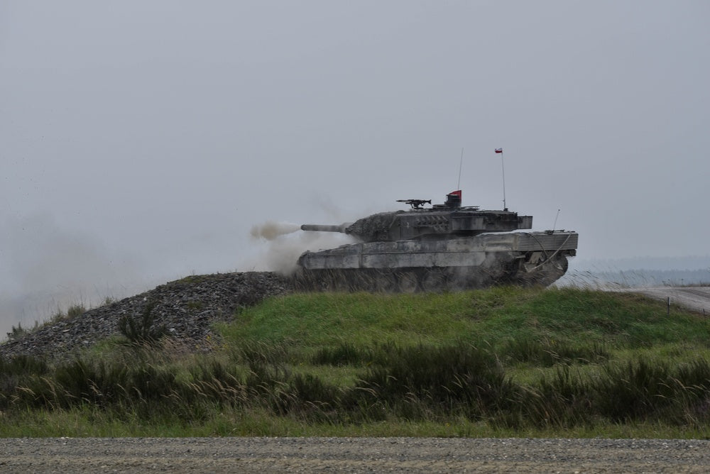 A Polish Leopard 2A5 tank, belonging to the 34th Armor Cavalry Brigade