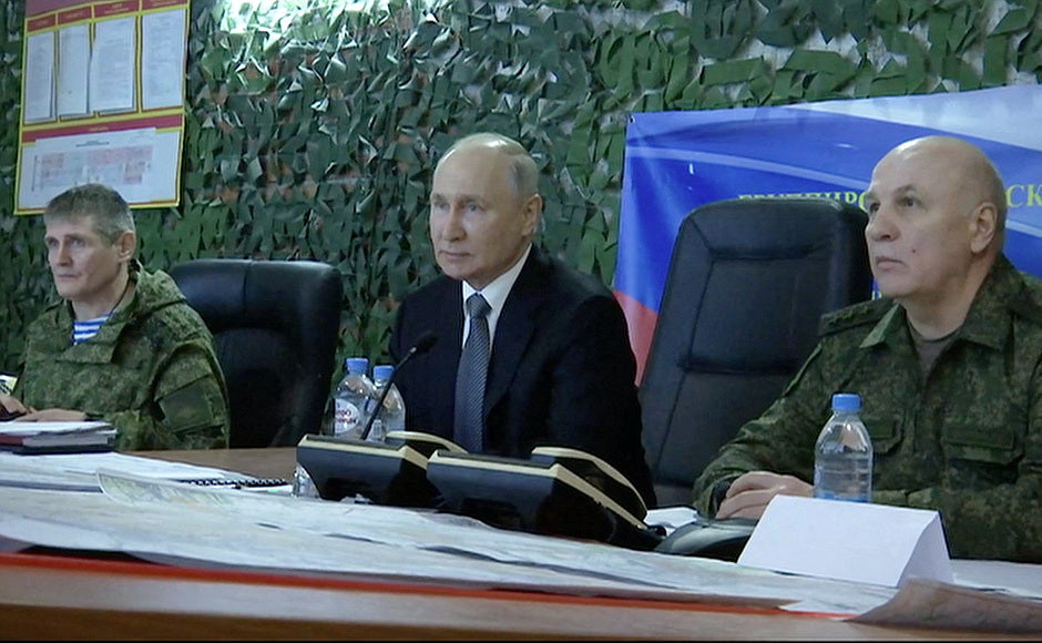 Putin visits two Ukraine regions, Russia presses Bakhmut assault