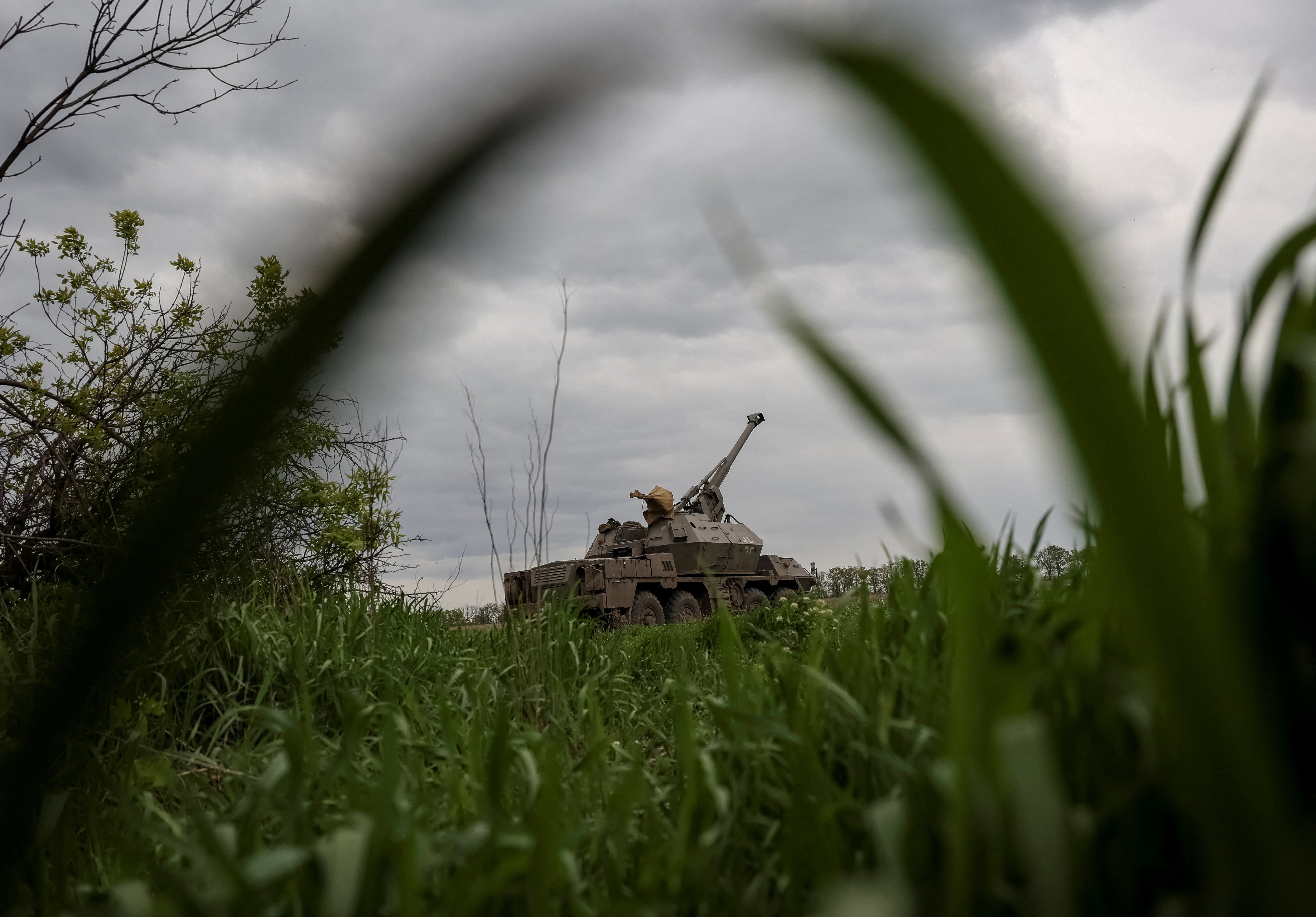 Ukrainian service members from a 110th Separate Mechanised Brigade of the Armed Forces of Ukraine