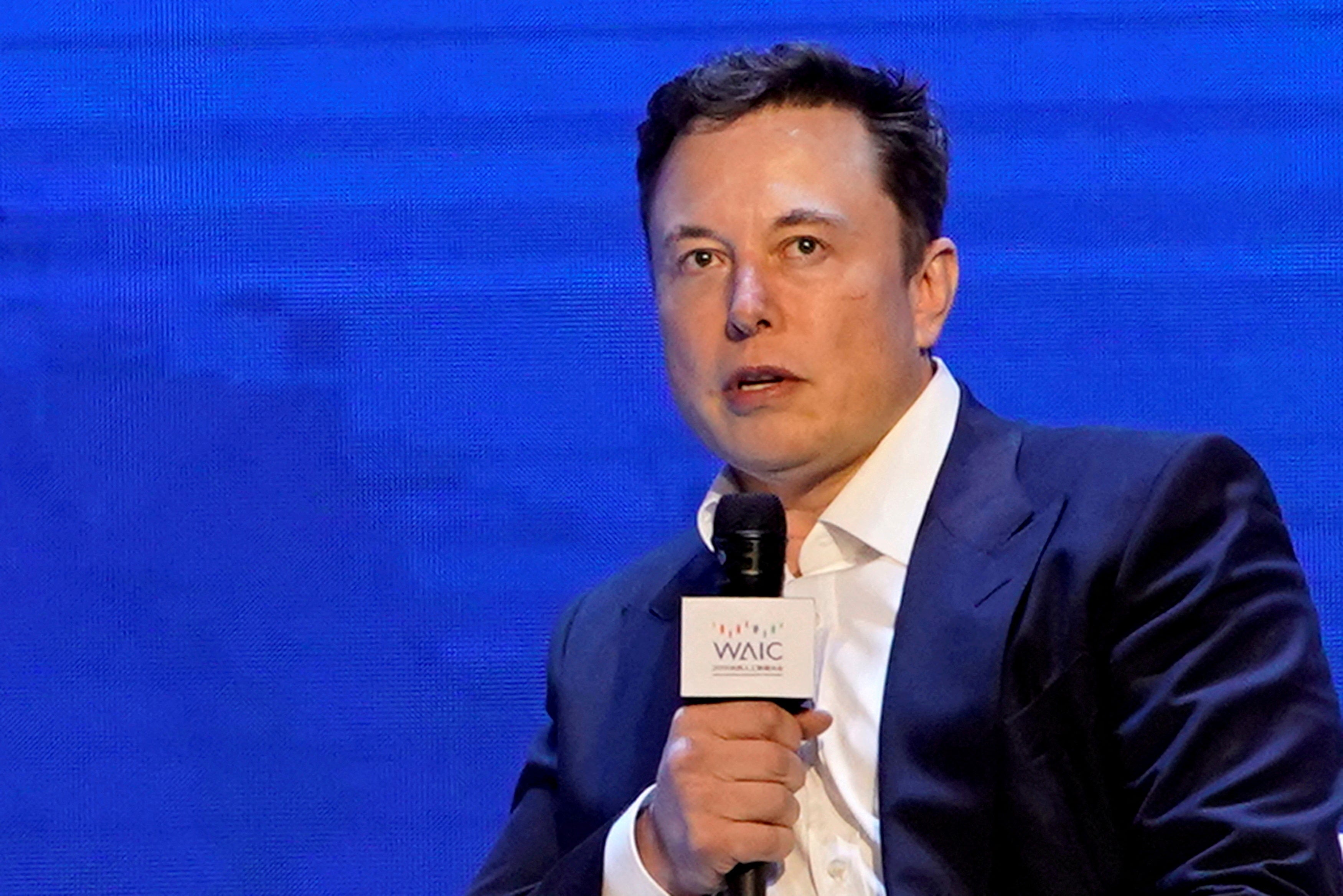 Tesla Inc CEO Elon Musk attends the World Artificial Intelligence Conference (WAIC) in Shanghai, China August 29, 2019. REUTERS/Aly Song/File Photo