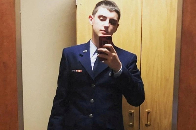 An undated picture shows Jack Douglas Teixeira, a 21-year-old member of the U.S. Air National Guard