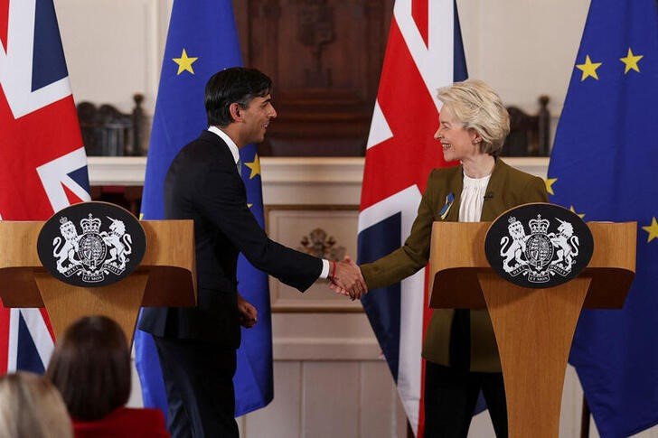 British Prime Minister Rishi Sunak struck a deal with the European Union