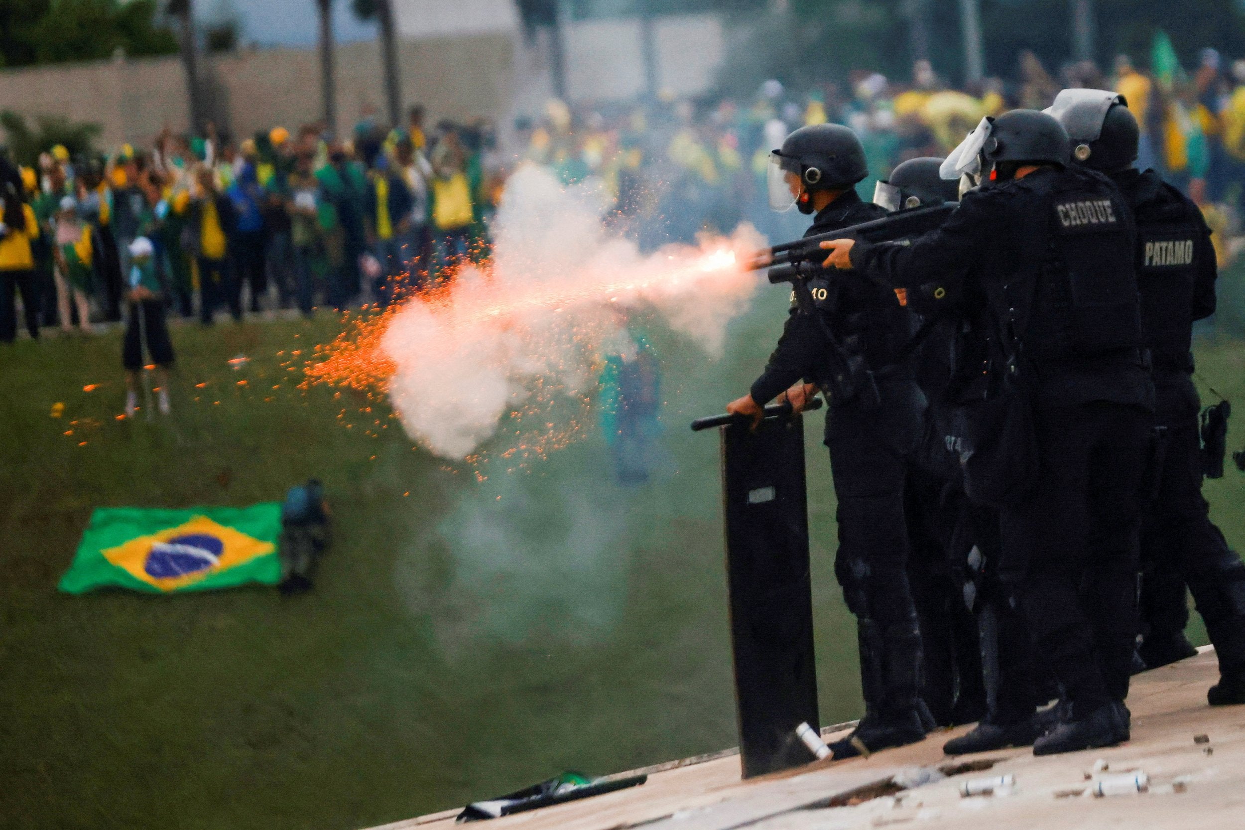 Brazil riot police deploy at Bolsonaro backers' camp after capital stormed