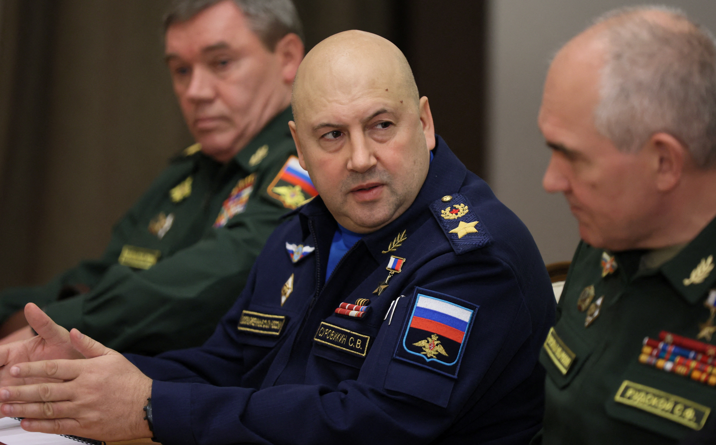 Commander of Russia's Aerospace Forces Sergei Surovikin, Chief of the General Staff of the Russian Armed Forces