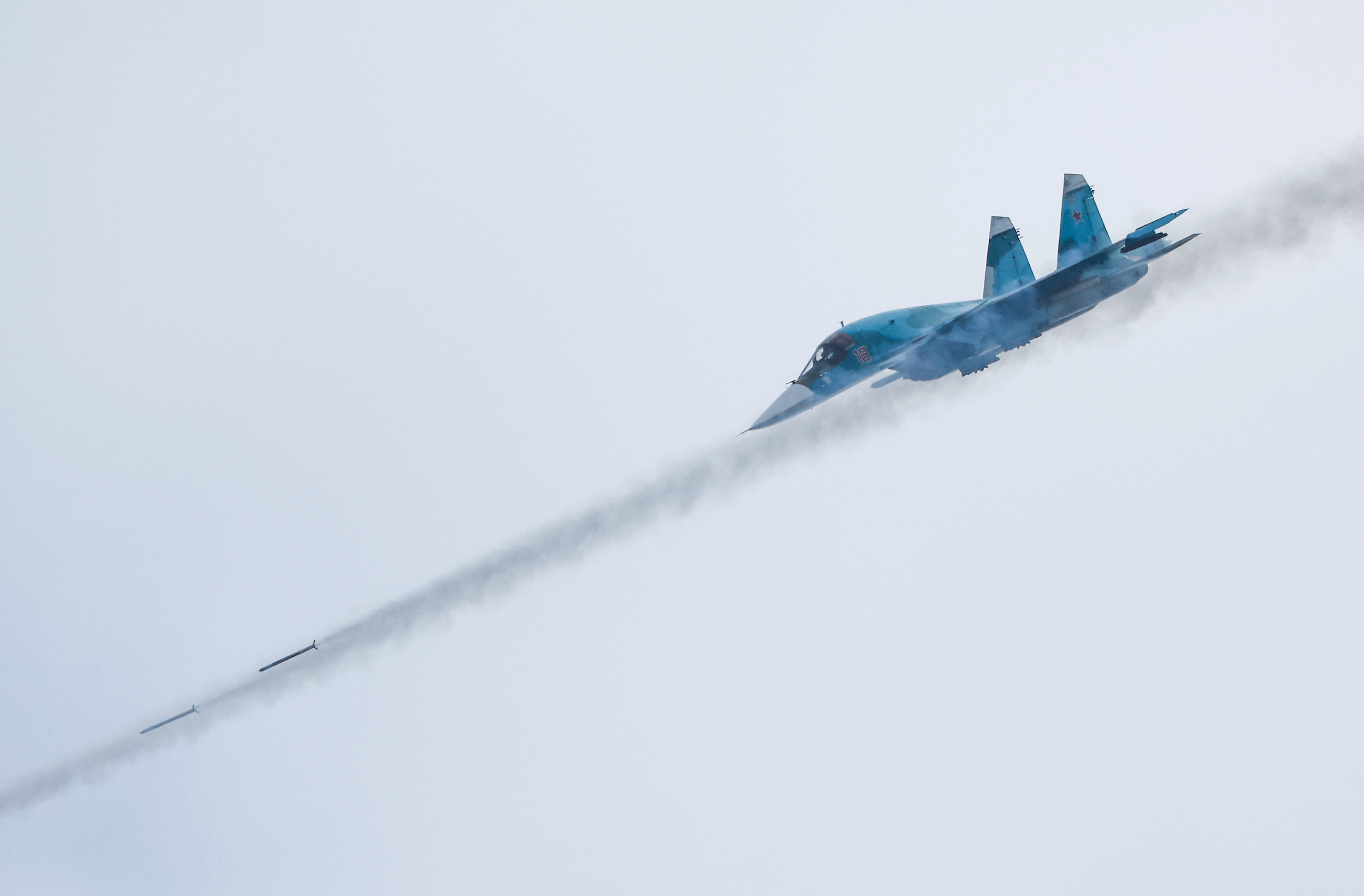 Ukraine claims to down three Russian fighter-bomber jets