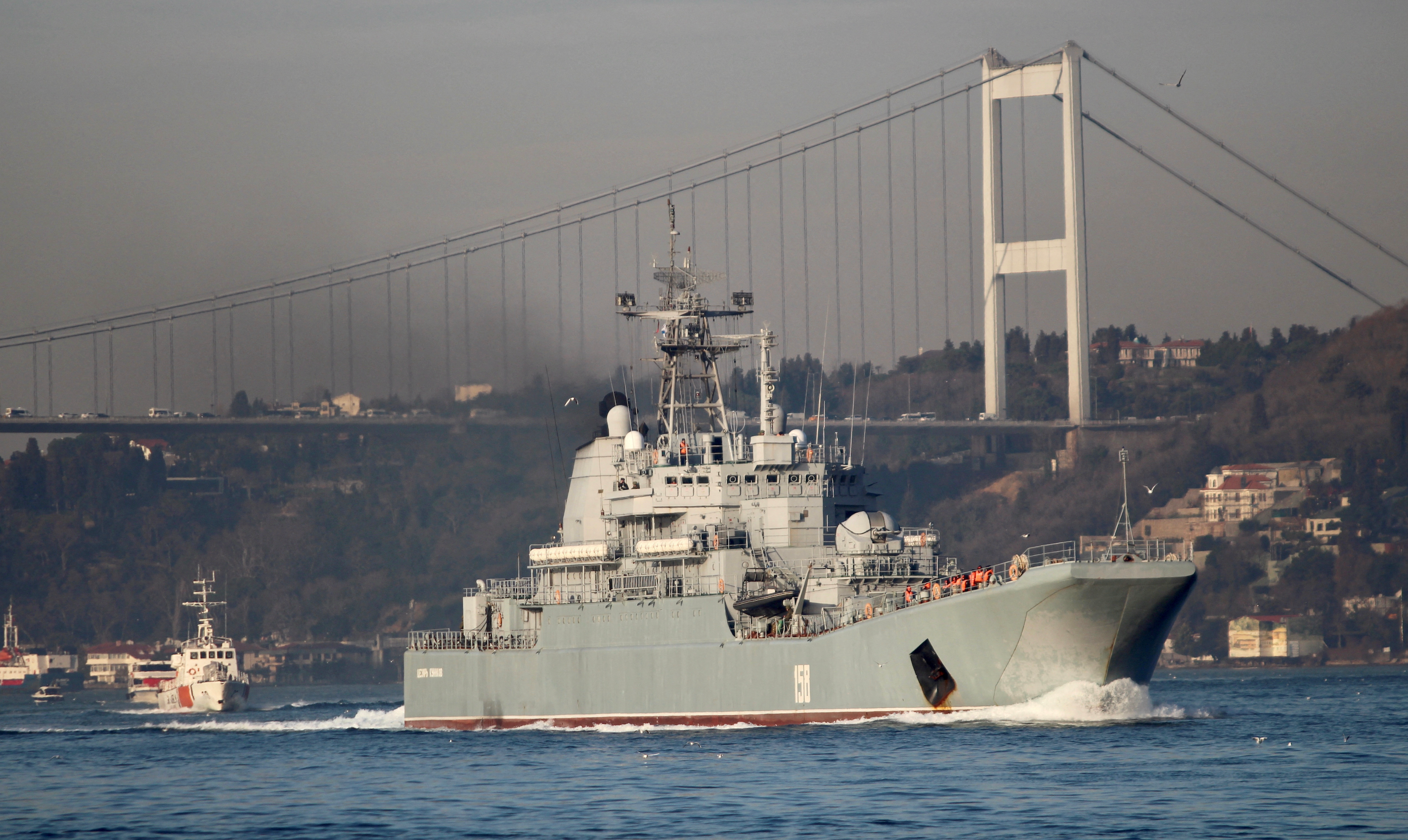 Ukraine says it sank Russian landing warship in Black Sea