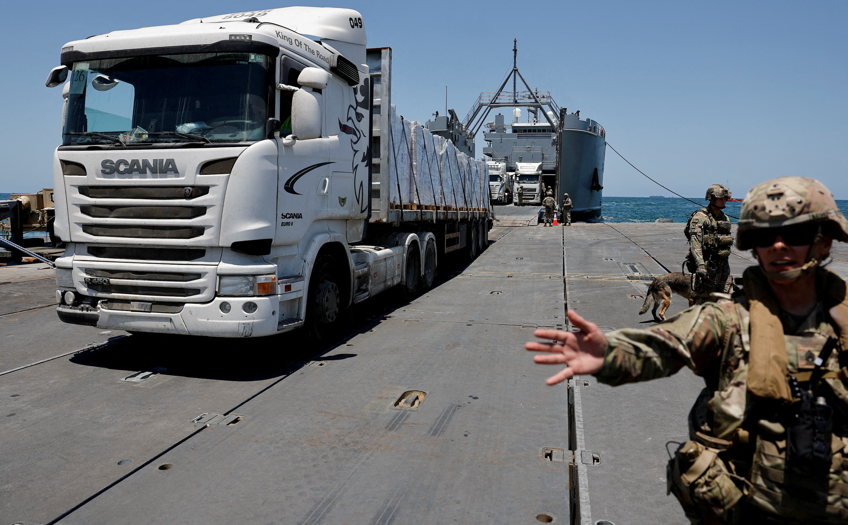 On Gaza pier, US troops confront waves, destruction and aid backlog