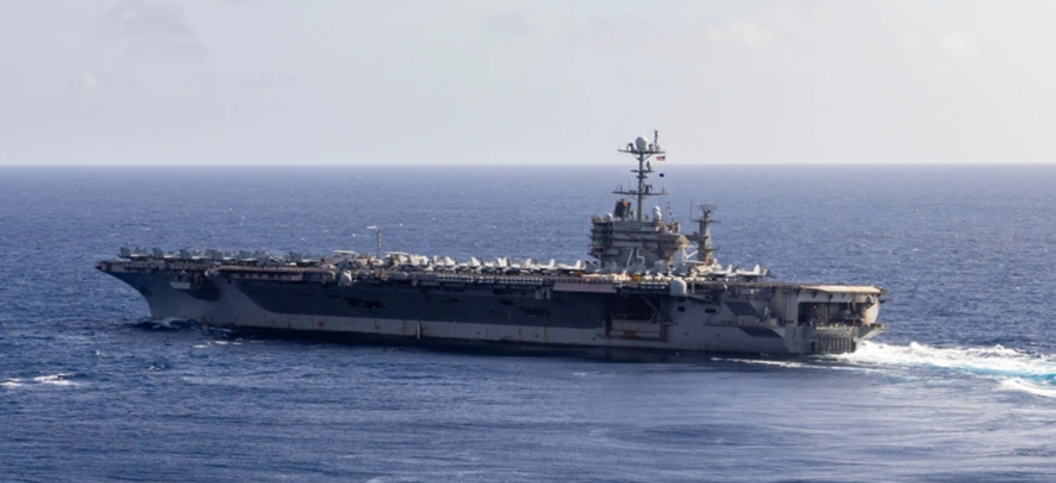 US Navy aircraft carrier collides with vessel near Egypt, no injuries or flooding