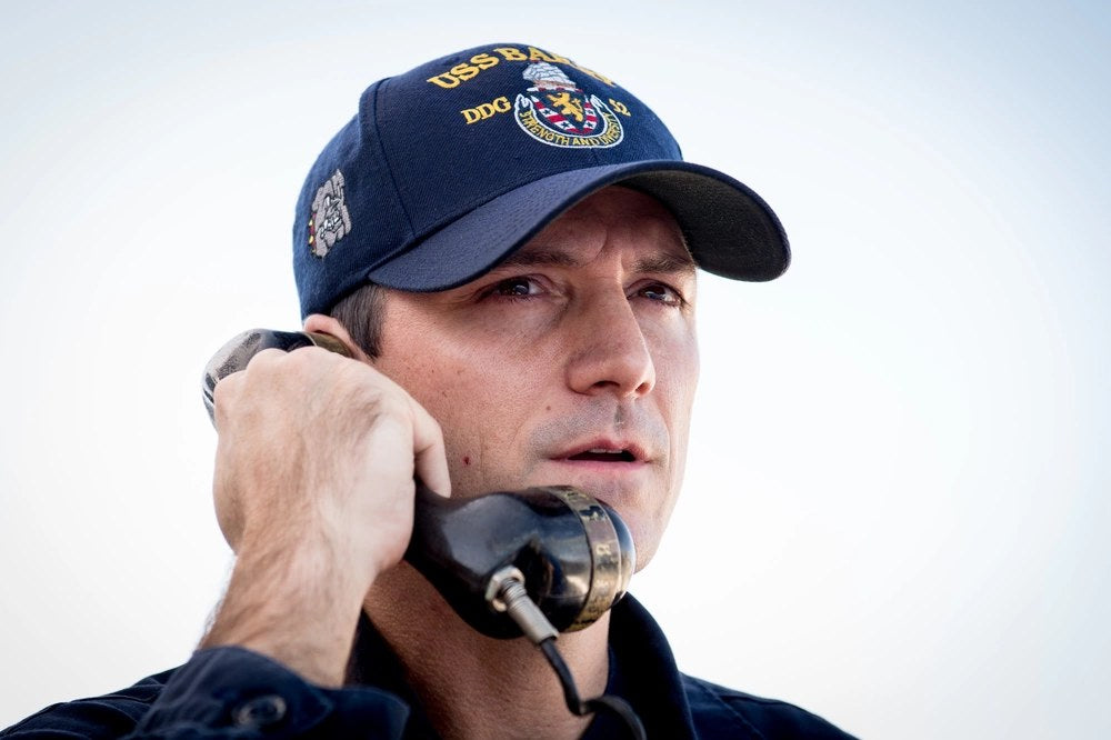 Chief Warrant Officer William E. Grimm serves as conning officer aboard the guided-missile destroyer USS Barry in the Philippine Sea, Oct. 31, 2016. Illustrative file photo. (U.S. Navy photo by Petty Officer 2nd Class Kevin V. Cunningham)