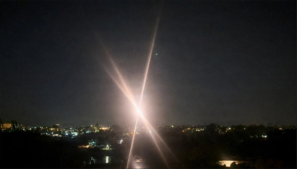 Joint Task Force–Southern Border personnel use the Army Multipurpose High Energy Laser system to engage a hostile drone near the U.S.-Mexico border on Aug. 25, 2026. U.S. forces said three hostile drones were defeated during operations spanning Aug. 25