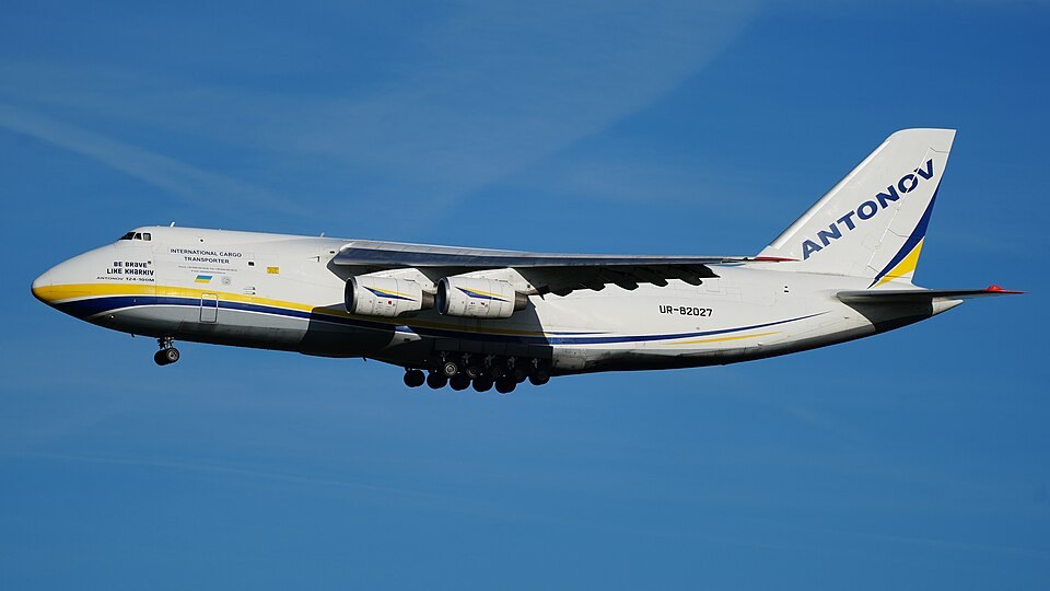 An Antonov Airlines An-124 approaches Leipzig/Halle Airport in Germany. German authorities say an explosive drone found near a Ukrainian cargo aircraft at the airport in August was part of an operation planned in Russia for months. (Photo: