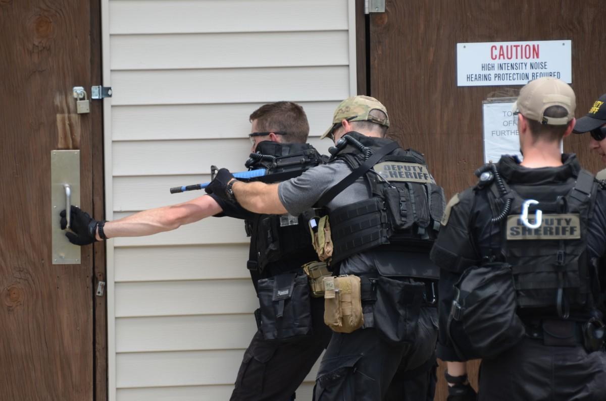 Law enforcement personnel conduct close-quarters training during an FBI/SWAT tactical summit at Fort Jackson, South Carolina, in April 2019. A federal appeals court has ruled that an Atlanta family cannot pursue its damages claims against the United